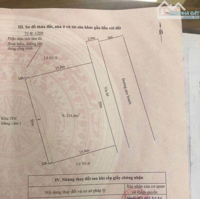 Bán lô đất biệt thự phố Ngô Hùng phường Thành Tô