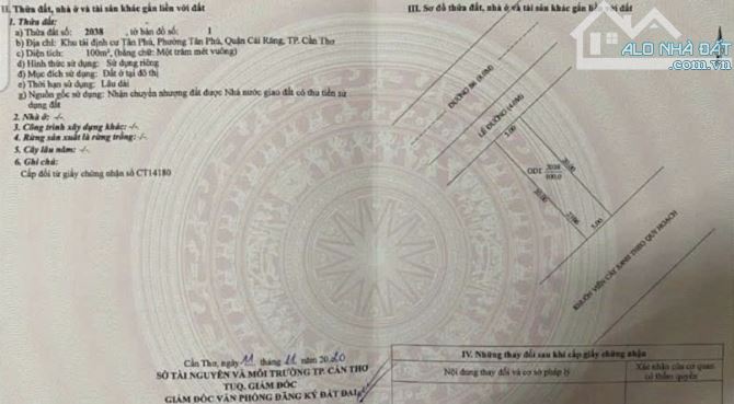 Bán Nền đẹp cách Võ Nguyên Giáp 100m,  Tp Cần Thơ. - 1