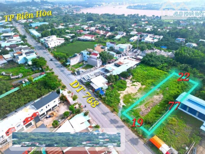 Bán đất mặt tiền DT 768, Bình Hòa, Vĩnh Cửu: 19 (NH: 21m) x 76= 1.457m, giá 19,9 tỷ. - 2