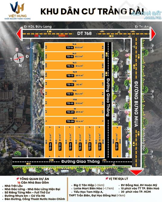 BÁN ĐẤT CHÍNH CHỦ – KP6 TRẢNG DÀI – BIÊN HÒA – GIÁ TỐT TỪ 1 TỶ 380 - 3