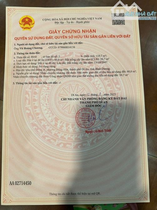 Cập đất ngang 10m.Đ. Nguyễn Bính-Đông hòa-TpHCM. 3.9ty. - 3