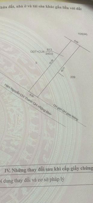 💥  [ 6x40m] Bán gấp đất hẻm 294 Nguyễn Chí Thanh đối diện Ecocity. 3,6 Tỷ