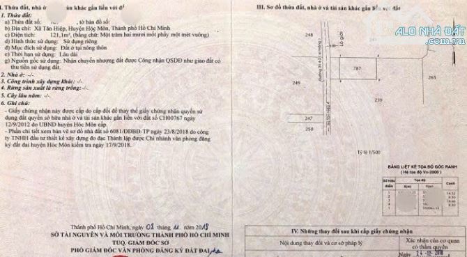 Bán nhà c4 121,1m2 ở Tân Hiệp giá 855 triệu shr