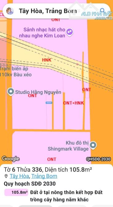 Đất nền Tây Hoà ( xã Hưng Thịnh mới) sổ riêng thổ cư giá rẻ 790 triệu TL.