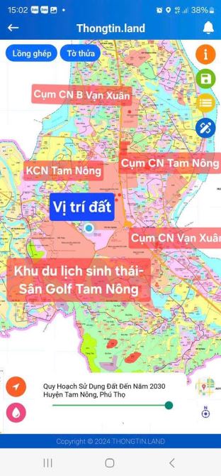 8 ô cực VIP Tại khu 15 Lam Sơn, nối giữa 3 kcn Tam Nông, giá đầu tư