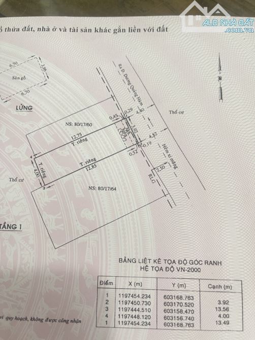 Bán nhà cấp 4 hẻm 80 đường Dương Quảng hàm phường 5 quận gò vấp - 1