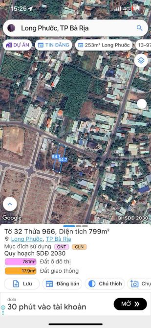CẦN BÁN GẤP ĐẤT MẶT TIỀN ĐƯỜNG NHỰA SỐ 14 THUỘC XÃ LONG PHƯỚC CŨ TP HCM - 1