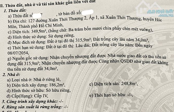 Bán nhà mặt tiền đường XTT2, xã Xuân Thới Thựơng, Hóc Môn, HCM. Giá 12,8 tỷ - 1