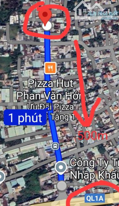 Bán nhà 2 mặt Tiền Phan Văn Hớn (có mặt tiền phía sau hẻm), Bà Điểm, Hóc Môn.  Giá 16,4 tỷ - 1