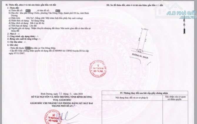 Bán đất 5x21m, đường N1 KDC Tân Đông Hiệp gần Ngã 3 Ông Xã - 1