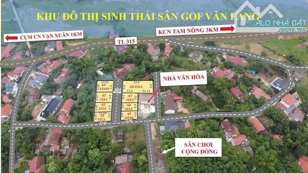 8 ô cực VIP Tại khu 15 Lam Sơn, nối giữa 3 kcn Tam Nông, giá đầu tư - 1