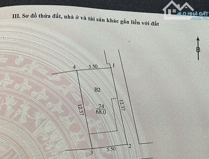 10.7 tỷ / 68 M 2/ 5.5 M tiền/ Thạch Bàn/ Vũ Đình Tụng Ô tô Thông - 2