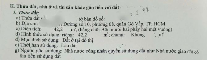 43m2, NHÀ BÁN 2 TẦNG, NGUYỄN VĂN KHỐI, P8 GÒ VẤP, 3.2 TỶ TL - 3