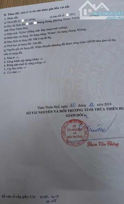 BÁN ĐẤT 70M2 KIỆT ÔTÔ PHÙNG HƯNG, 2 MẶT TIỀN TRƯỚC VÀ SAU THÔNG THOÁNG, NGAY NỘI THÀNH HUẾ - 5