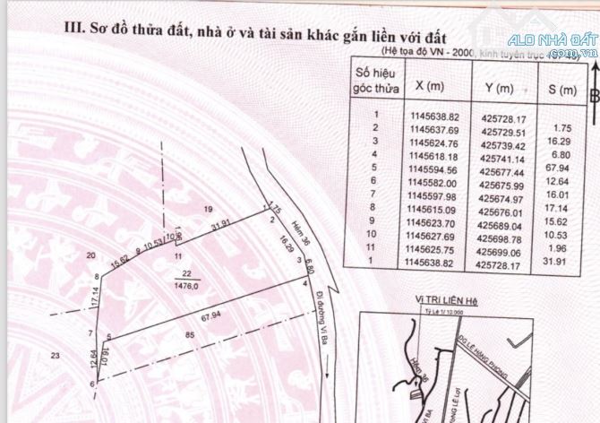 BÁN ĐẤT 1.476 M2 ĐƯỜNG VIBA -VŨNG TÀU 30 TỶ - 5