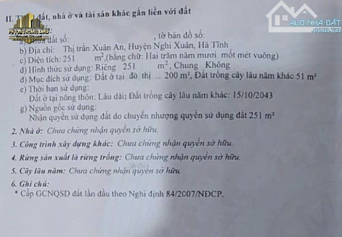 SIÊU PHẨM KINH DOANH MẶT ĐƯỜNG QL 8B – NGUYỄN NGHIỄM – TT XUÂN AN – HÀ TĨNH