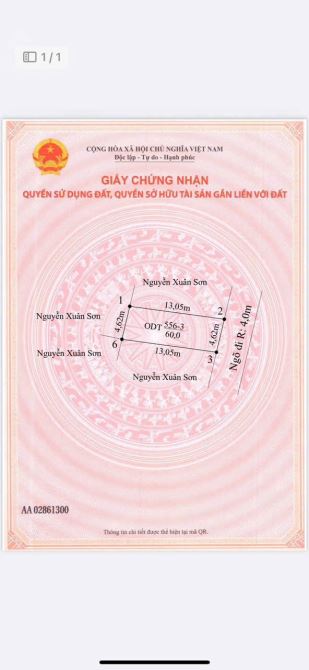 🇻🇳Chỉ 1tỷ1xx sở hữu 60m Lâm Động, Thuỷ Nguyên, Hải Phòng oto 7 chỗ đỗ cửa.   👉Diện tích
