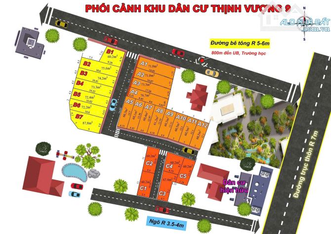 BÁN ĐẤT NẰM NGAY ỦY BAN XÃ BÁT TRANG, CÁCH MẶT ĐƯỜNG 301, CHỢ, TRƯỜNG HỌC 400M