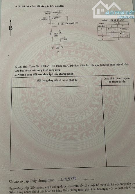 Bán đất 6x24.4m, mặt tiền An Phú 4 p An Phú kế chợ An Cơ - 1