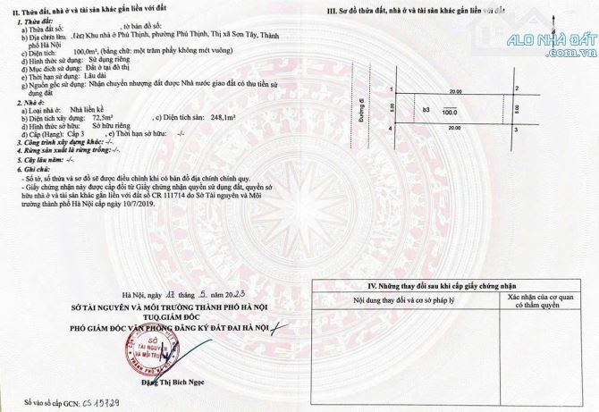 CẦN BÁN BIỆT THỰ LK PHÚ THỊNH SƠN TÂY HÀ NỘI - MẶT CHỢ KINH DOANH GIÁ MỀM NHỈNH 6 TỶ - 1