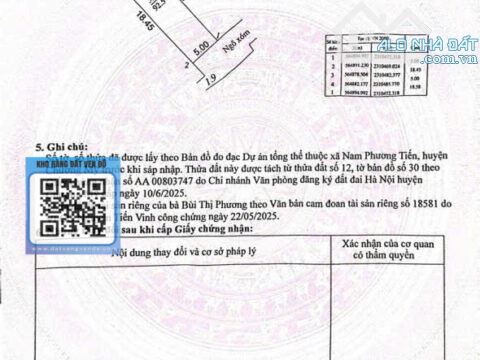 BÁN ĐẤT ĐẤT NỀN XÃ XUÂN MAI – FULL THỔ CƯ – GIÁ TỐT – S = 92,5m² - 2