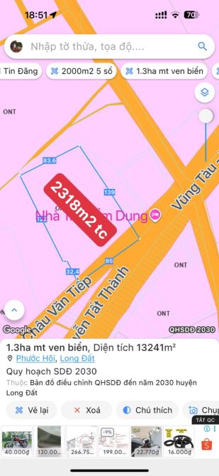 1.3HA MT ĐƯỜNG VEN BIỂN VŨNG TÀU - BÌNH CHÂU - 2