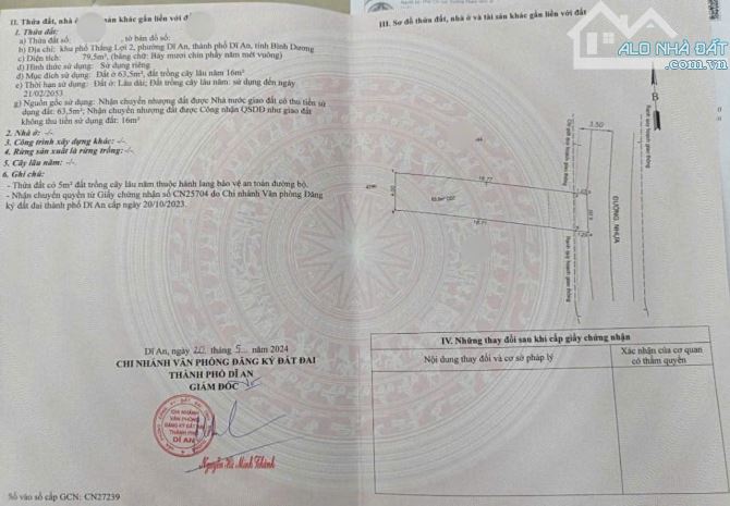 Đất gần chợ Dĩ An, phường Dĩ An, TP Dĩ An. 3,65 tỷ - 3