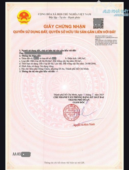 3,19Tỷ TL🔥Bán đất Ngang 9,4m_ 100m2 gần ngã tư Chiêu Liêu 300m_p.Tân Đông Hiệp_Tp.Dĩ An - 3