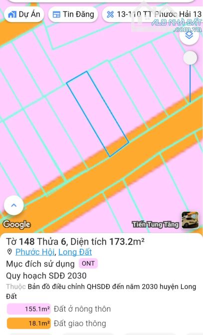 🔥 Bán đất 173,2m² thổ cư 100% Lộc An – Long Đất- BRVT, mặt tiền đường lớn, SHR 🔥 - 4