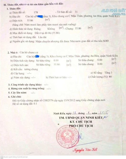 Bán căn hộ 56 m2 chung cư Mậu Thân gần Lotte 990 triệu - 5