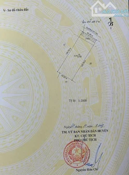 BÁN ĐẤT MT DT744, P.AN TÂY, TP.BẾN CÁT, DT:45x118, FULL HỒNG, SHR, GIÁ 55 TỶ - 5