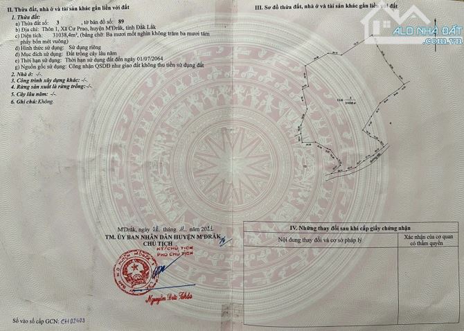 💥 3.1 hecta đất tại xã Cư Prao - M