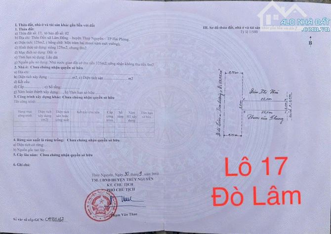 📍 CẦN BÁN LÔ ĐẤT ĐẸP MẶT ĐƯỜNG ĐÒ LÂM – PHƯỜNG THIÊN HƯƠNG  🔥 Vị trí: Lô 17 mặt đường Đò