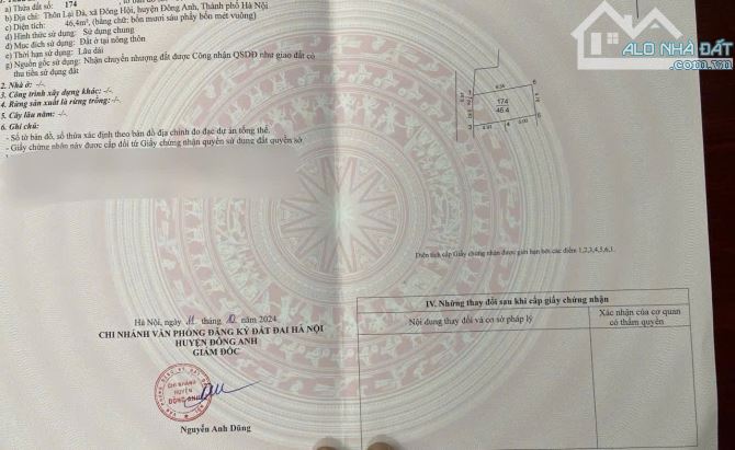 🔥 Chuyển nhượng 46.4m2 Lại Đà , Đông Hội , Đông Anh giá  chỉ 4,9 tỷ.