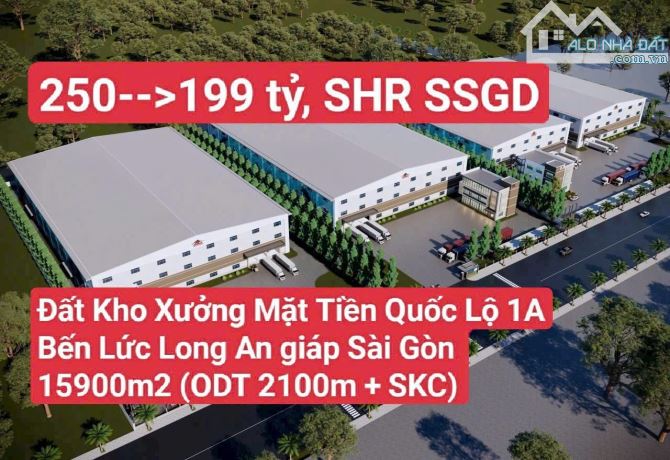 Bán Đất Tặng Cây Xăng & Kho bãi Mặt Tiền QL1A, Bến Lức, Long An