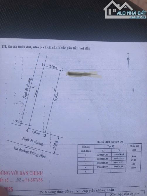 Bán nhà 1.5 tầng mặt ngõ thông rộng 5m tại Đồng Hoà, Kiến An