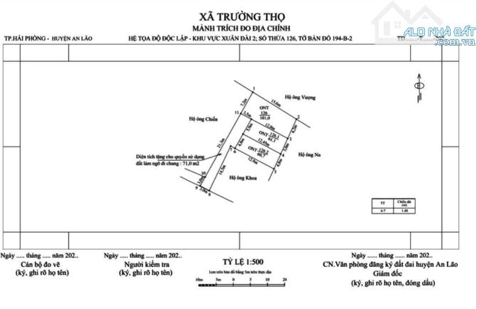 Chỉ 6xxtr để sở hữu lô đất tại Xuân Đài - Trường Thọ  ( An Trường mới ) Diện tích 61m2 nga