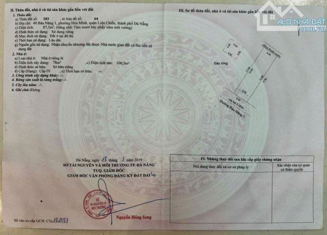 Bán nhà mặt tiền đường Bàu Năng 1 gần Lý Thái Tông và Hoàng Thị Loan