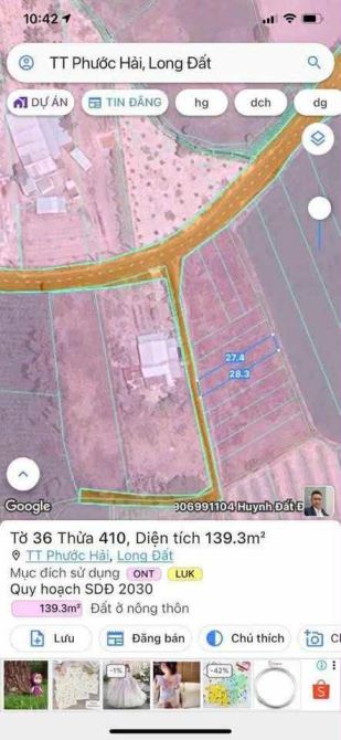 BÁN LỖ LÔ ĐẤT 850TR THỊ TRẤN PHƯỚC HẢI CÁCH BIỂN CHỈ 3KM - GIÁ 850TRIỆU - 1