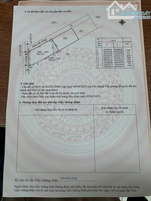 Bán đất biệt thự Măng Lin- p7- Đà Lạt -  281m2 - Giá 5 tỷ 5 - 1