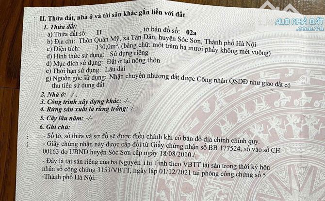 Chính chủ cần bán đất nền mặt đường TL 35 - 1