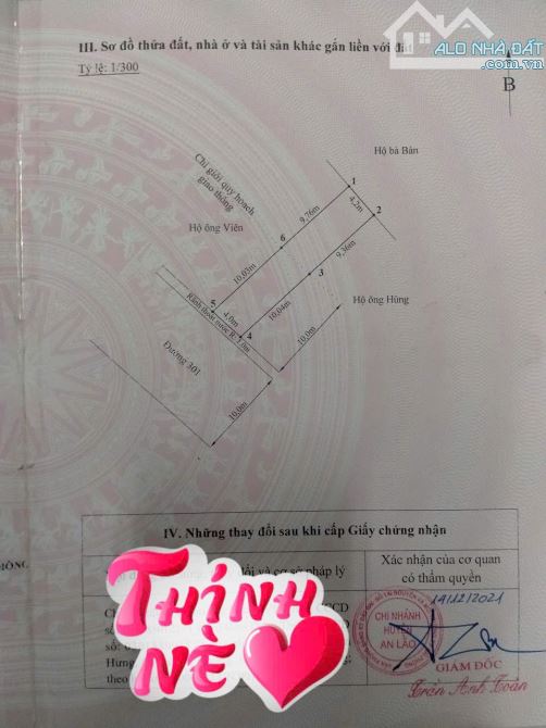 Lô đất mặt đường 301 ngay mặt chợ Đồng Xuân Trường Thọ An Lão ( Nay là xã An Quang ) HP  D - 1