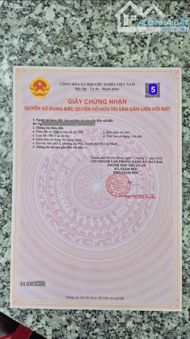 đất từ 2,25 tỷ 62.2m2 MT An Phú 39  gần KCN Vsip 1, p.An Phú, Tp.Thuận An - 13