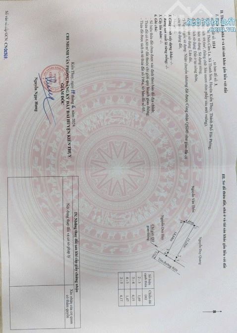 Bán lô đất 69,6m2 trục đường thôn Cẩm La Thanh Sơn Kiến Thụy giá 1,53 tỷ - 2