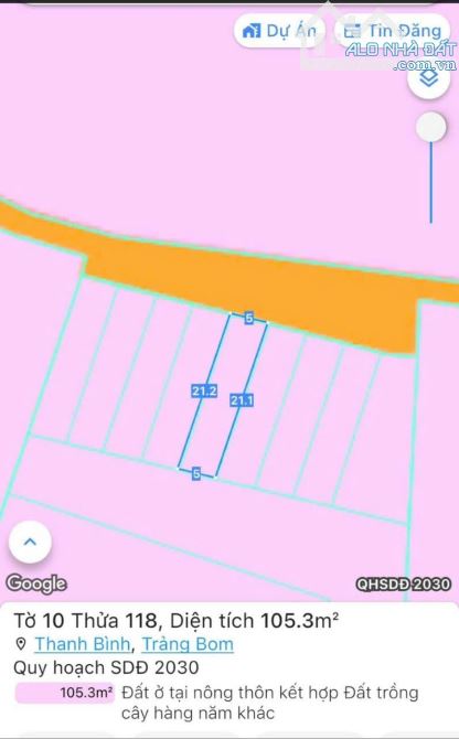 D262 Hàng thơm giá đầu tư. Siêu vip  🆘 BÁN ĐẤT XÃ THANH BÌNH TRẢNG BOM  Chỉ 5,8tr/1m2 quá - 2