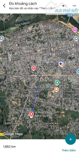Bán đất gần tttp quảng ngãi ( cách vòng xoay nguyễn công phương 1,8km ) - 2