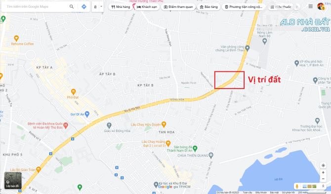 Bán đất 9.75x31.6m, mặt tiền sầm uất đường QL1K p.Đông Hòa gần chợ - 2
