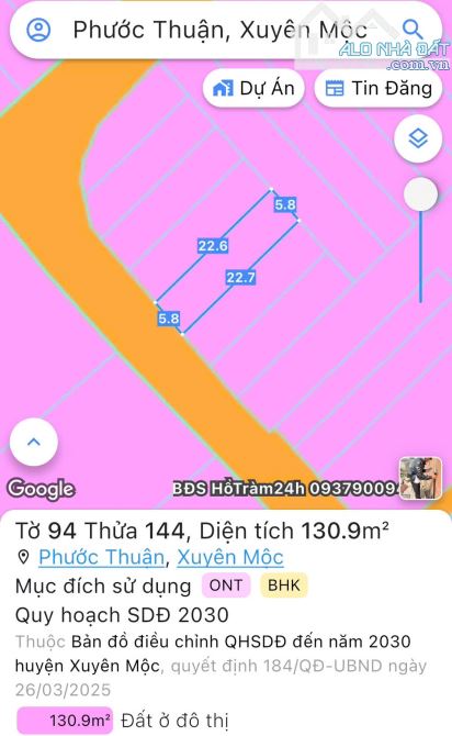 Bán lô đất đường nhựa Phước Thuận,  Xuyên Mộc, Vũng Tàu - TP. HCM - 4