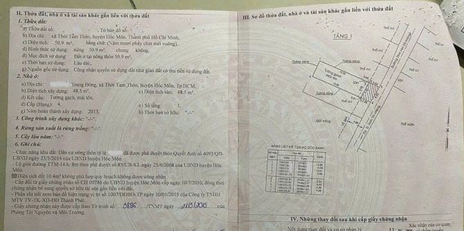 Nhà C4 SHR Bán nằm sẹc đường Trịnh Thị Miếng thới tam thôn, hóc môn Giá 830tr - 4