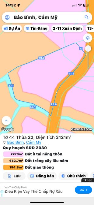 bán đất xã cẩm mỹ.(thuộc xã bảo bình cũ) tỉnh đồng nai - 4